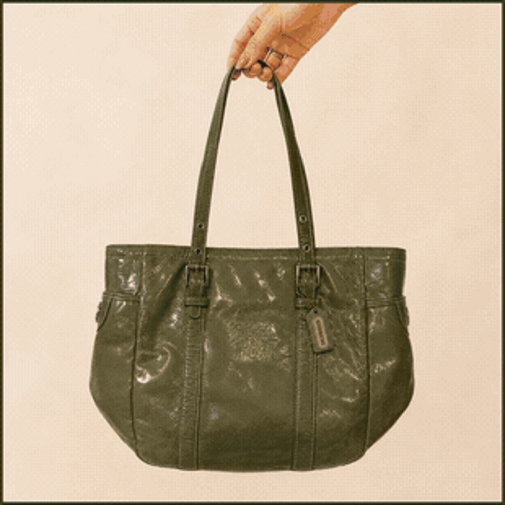 Rare Aged Patina: Vintage 2003 Coach Gallery Glazed Leather Lunch Tote
